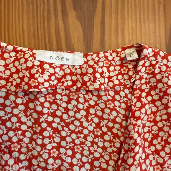 DOEN -- LAUREL DRESS -- CARDINAL CHERRY WILLOW -- M - Picture 5 of 6